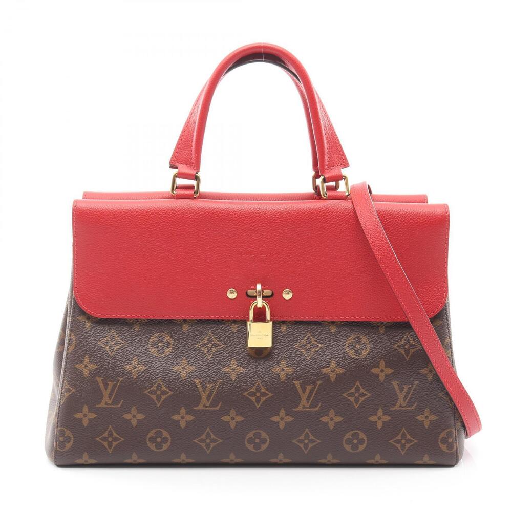 Louis Vuitton red canvas leather Monogram Venus handbag brown - Picture 2 of 8